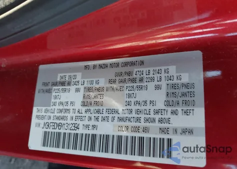 2021 Mazda Cx-5 Grand Touring z USA, uszkodzony, nr VIN JM3KFBDM6M1312394